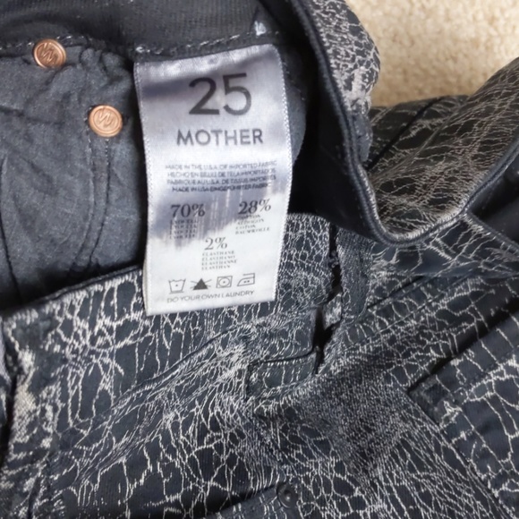 Mother the Looker Graphite Pattern Skinny Jeans - Picture 4 of 5